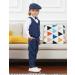 Mint Green Baby Boys Herringbone Tweed Suit Set 4pcs | Wedding Outfit 1-4 Years | Blue 3-4 Years - Buy Online on GoSupps.com