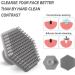 Silicone Face Scrubber Exfoliator Brush for Men & Women - Gray | Manual Facial Cleansing Pores Wash & Blackhead Removal | Skin Care Bath & Makeup Tool - Buy Online on GoSupps.com
