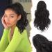 BARSDAR Ponytail Extension 14'' Claw Clip Short Curly Wavy Ponytail Hair Extensions Dark Brown Thick Soft Synthetic Clip in Pony Tail Hairpieces Girls Daily Halloween (Dark Brown) 14 Inch (Pack of 1) Dark Brown