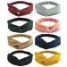QandSweet Women and Little Girl's Stretchy Headbands Teens Cross Hairband for Fashion Shampoo Sports 8 Pack (8 Colors Girl Head 40-52CM) Girl Head 40-52CM 8 Colors