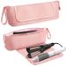 Hair Tools Travel Bag with Heat Resistant Mat Neoprene Portable Organizer for Flat Irons Straighteners Curling Irons and Hair Care Accessories with Interior Pockets Great Travel Essentials