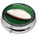 White Rugby Ball Pill Box Organizer - 3 Compartments Portable Travel Pill Box for Purse & Pocket - Buy Online on GoSupps.com