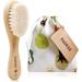 haakaa Wooden Baby Hair Brush for Newborns and Toddlers Baby Brush Natural Soft Goat Bristles Hairbrush Ideal for Cradle Cap Perfect Baby Registry Gift with Carry Pouch 1PC 1 Count (Pack of 1)