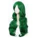 MapofBeauty 28 Inch Side Parting Bangs Long Curly Wavy Wig - Grass Green - Stylish Women's Hairpiece for Everyday Glam - Buy Online on GoSupps.com