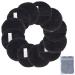 Kinhwa make -up removered Pads Reusable Smink pads Washable microfiber Sleeping pads face super soft facial cleaning pads with laundry bag black 12 pieces (1 Pack) black