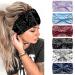 MIQIQAO Women Headband Hairband Turban Flower Cotton Head Scarfs Wide Soft Ladies Headband Boho Fashion Bandanas Elastic Sport Running Yoga Head Wraps P6WYaoguo