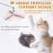 JXFUKAL Cat Wand Toys with 3 Feather Refills - Interactive 29'' Flexible Steel Wire - Sturdy Wood Handle & Bell - Indoor Cat Teaser Toy Set - Buy Online on GoSupps.com