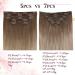 Easyouth 14 Inch Balayage Clip in Hair Extensions - Real Human Hair Brown to Blonde Ombre - 7Pcs Clip #8/60/18 - Buy Online on GoSupps.com