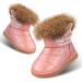 MINBEI Baby Girls Waterproof Winter Snow Boots - Toddler Girls Soft Leather Booties (Size 11 UK Child) in Pink - Buy Online on GoSupps.com