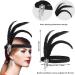WLLHYF Feather Headwear Feather Headband Flapper Headpiece Head Wear Fashion Soft and Comfortable Hair Bows Hair 1920s Accessories for Kids Girls Party Decoration (Silver Tassel Black Feather) - Buy Online on GoSupps.com