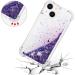 Tivenfezk Nadoli Glitzer Treisand Shell for iPhone 15 | Shockproof Transparent TPU Bumper Case | Liquid Quicksand Protective Cover in Purple - Buy Online on GoSupps.com
