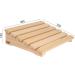 VIAMO Abachi Wood Sauna Headrest Set of 2 - Ergonomic Backrest 39.5x30 cm for Ultimate Comfort - Buy Online on GoSupps.com
