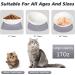 Ravitat Adjustable Elevated Cat Food Bowl - Anti-Slip & Anti-Noise Raised Dish for Indoor Cats - 17 Oz Milky White - Buy Online on GoSupps.com