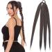 Ponytail Extensions Around Hair Extensions Synthetic Natural Soft braids for Women 26 Inch Boxing Braid Ponytail Extension Hair pieces Fashion Ponytail Hair Tie Straight Wrap for Women(Color:2) 26inches-65cm 2 - Buy Online on GoSupps.com