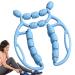 Massage roller for legs-23 wheels circular hand-shaped clamps for massage innovative portable ergonomic muscle relaxation tool multi-purpose massage accessories for legs blue