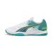 PUMA Unisex Attacourt Indoor Court Shoe 46 EU Puma White Ocean Tropic Sparkling Green Lime Squeeze