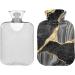 Golden Black Marble Heat Bottle - Pain Relief | 1L Hot Water Bottle for Adults & Children - Buy Online on GoSupps.com