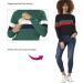 HAPPY MAMA Maternity Nursing Zipped Sweatshirt 1110 - Striped Jumper, Size 10, Graphite - Buy Online on GoSupps.com
