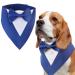 Liebeedd Neckuch Dog fly dog pet doghell towel triangle neckerche dogs tuxedo bandana adjustable dog sockets headscarves formal dog wedding outfit for birthday party m blue