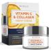 Vitamin C and Collagen Face Moisturizer - Anti-Aging Skin Tightening Brightening Night Cream - Cruelty Free Korean Skin Care For All Skin Types - 1.69 Fl. oz Vitamin C & Collagen