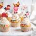 24 Farm Animal Cupcake Toppers - Barn Theme Birthday & Baby Shower Decorations - Buy Online on GoSupps.com