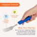 Special Supplies Adaptive Utensils Set - Non-Weighted, Non-Slip Handles for Hand Tremors, Arthritis, Parkinson's or Elderly Use - Stainless Steel Cutlery Set - Blue - Buy Online on GoSupps.com