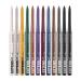 Teksome Gel Liner Pencils Eye Liner Set - Lined for Natural Eyes Waterproof 12 Colors | Professional Gel Pens Makeup Cosmetic Set