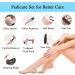 13-in-1 Callus Remover for Feet - Electric Pedicure Kit for Hard Skin 3 Rollers 2 Speed Battery Display - Professional Foot Care Tools (Black - Buy Online on GoSupps.com