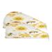 Honey Bees Dry Hair Cap 2 Piece Quick Drying Towel Set with Button Headband Super Absorbent Soft & Comfortable