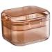 Container for false teeth |Prosthesis cleaning case prosthesis bath with drainage tub suitable for prostheses prosthesis bridges partial dentures traditional braces apricot