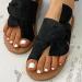 Buy Women's Big Toe Bone Correction Sandals - Summer Bow-knot Flats with Arch Support for Hallux Valgus - Non-slip & Wear-resistant Beach Travel Slippers - Size 8 Black - Buy Online on GoSupps.com