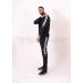 SCREENSHOT Mens Hip Hop Slim Fit Urban Track Pants - Black | Side Taping Streetwear Joggers - Buy Online on GoSupps.com