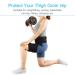 REAQER Hip Thigh Support Brace - Groin Compression Wrap for Pain Relief & Injury Recovery - Unisex Black - Buy Online on GoSupps.com