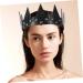LIFKOME Tiara Crown Halloween Decor Party Photo Prop Party Cosplay Props Pu One Size Black - Buy Online on GoSupps.com