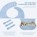 Silicone Baby Weaning Set (10 Pcs) - Adjustable Bib, Suction Bowl, Plate, Fork, Spoon, Cup Kit - Blue - for Babies, Toddlers, Kids - Buy Online on GoSupps.com