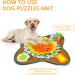 Snuffle Mat for Dogs Interactive Dog Enrichment Toys Mental Stimulation Boredom Play Mat Dog Treats Feeding Mat With Puzzles Encourages Natural Foraging Skills Orange - Buy Online on GoSupps.com
