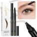 Eyebrow Pen  Microblading Eye Brow Pencil  Micro 4 Point Makeup Pens for Natural and Hair-Like Strokes  Long Lasting  Waterproof and Professional Eyebrow Definer (Taupe)