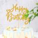 3PCS Happy Birthday Cake Topper - Gold Glitter Birthday Party Cake Decoration Supplies Birthday Photo Booth Props - Buy Online on GoSupps.com