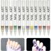 12Pcs Nail Art Pen Set Nail Dotting Pen Drawing Painting Liner Pen for Nail Art Liner Manicure Tool Quick Drying Nail Pen - Buy Online on GoSupps.com