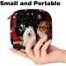 Christmas Puppy Dog Napkin Storage Bag | Portable Zippered Pouch for Teen Girls & Women - Buy Online on GoSupps.com