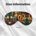 SSIMOO Tropical Fruits Sleep Mask | Adjustable & Breathable Eye Mask for Comfortable Sleep | Fashionable Black Design - Shop Internationally - Buy Online on GoSupps.com