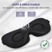Boniesun 2024 Ultra-Thin 3D Sleep Mask for Side Sleepers | Comfortable Darkening Eye Mask for Men & Women | Breathable Matt Black Design - Buy Online on GoSupps.com