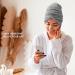 Buy Oliver & Emilia Grey Microfiber Hair Towel - Quick Dry Anti-Frizz Turban for Curly Hair | Soft Lightweight & Super Absorbent - Buy Online on GoSupps.com