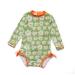 BONVERANO Baby Girls Swimsuit Toddler Bathing Suit Long-Sleeve Zipper One Piece Swimwear with UPF 50+ Sun Protection 18-24 Months Daisy
