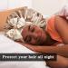 WEIPAO Silk Satin Bonnet - Large Double Sided Reversible Hair Wrap for Curly Hair - Coffee + Champagne - Buy Online on GoSupps.com