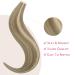 Real Hair Tape Extensions - Ash Brown Highlights & Gold Blonde 10pcs 30cm 20g Invisible Remy Hair - Buy Online on GoSupps.com