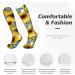 Watercolor Sunflower & Blue Butterfly Compression Socks for Men & Women | 15-20 mmHg Support for Running & Cycling - Buy Online on GoSupps.com