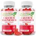 Calcium Magnesium Zinc Gummies with High Absorption Magnesium 300mg Calcium Supplement with D3 for Bone Muscles & Immune Support for Kids & Adults Strawberry Flavor 120 Count 60 Count (Pack of 2)
