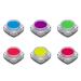 6er Neon Pigment Powder Set Smoky Nails Pink Red Yellow Blue Purple Green Nailart