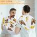 Sunflower Butterfly Ladybug Beard Bib Apron for Men - Non-Stick Waterproof Grooming Cape with Suction Cups | Perfect Gifts for Men - Buy Online on GoSupps.com